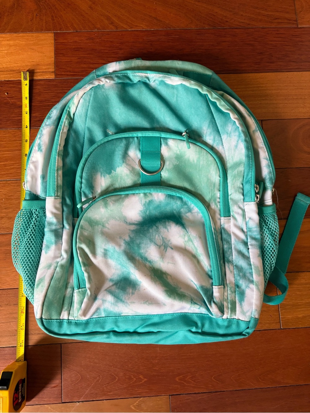 Pottery Barn Teen Teal and White Tie-Dye Kids Backpack